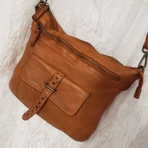 Crossbody leather bag / coalleather
